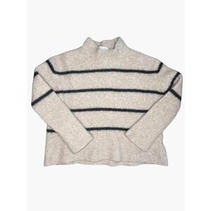 Stockholm Atelier Beige and Black Striped Sweater Size S
